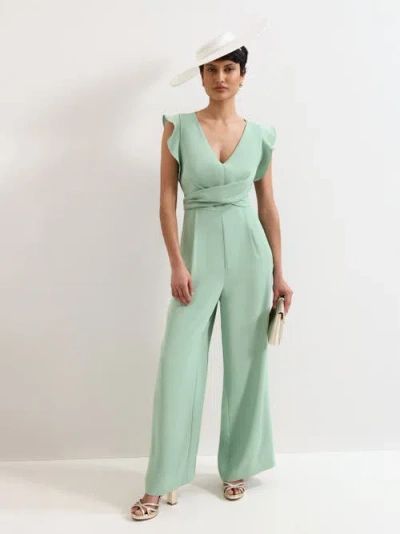 Phase Eight Ayla V-neck Wide Leg Jumpsuit In Yellow