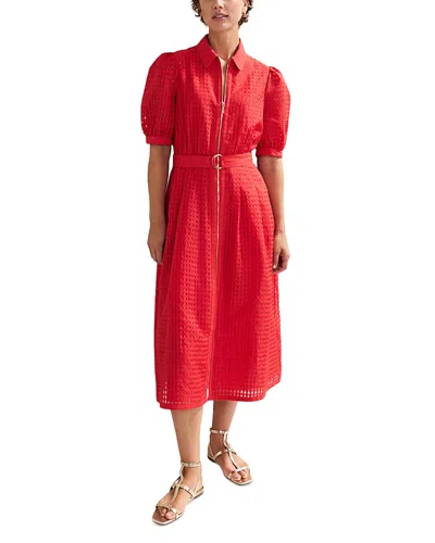 Phase Eight Carey Check Dress In Red