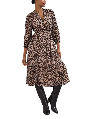 Phase Eight Carra Leopard Midi Dress In Multi