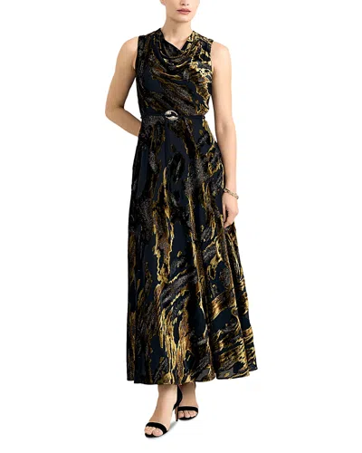 Phase Eight Carrie Velvet Printed Burnout Maxi Dress In Black