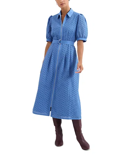 Phase Eight Casey Belted Midi Dress In Blue