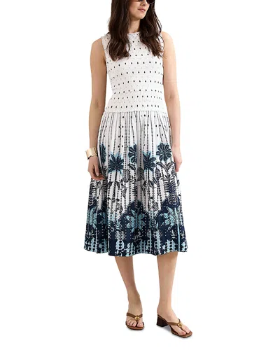 Phase Eight Chiara White Floral Dress In Multi
