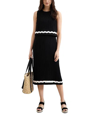 Phase Eight Claire Black Double Layer Dress In Multi