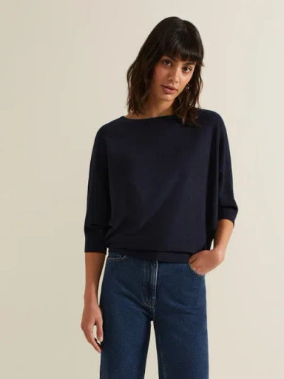 Phase Eight Cristine Slash Neck Knit Jumper In Black