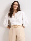 Phase Eight Daisy Texture Blouse In White