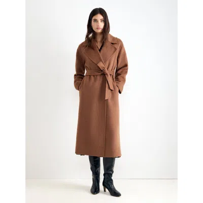 Phase Eight Darcy Double Face Belted Wrap Coat In Brown