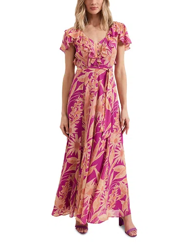 Phase Eight Dinara Floral Print Dress In Pink
