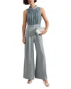 Phase Eight Eliza High Neck Textured Jumpsuit In Eau De Nil