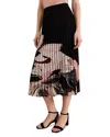 Phase Eight Elmina Floral Pleated Skirt In Black