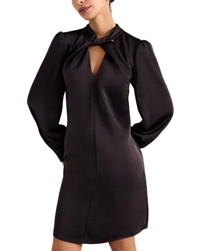 Phase Eight Elva Satin Shift Dress In Brown