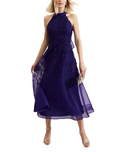 Phase Eight Georgie Beaded Dress In Purple