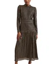 Phase Eight Gloria Sequin Stripe Midi Dress In Multi