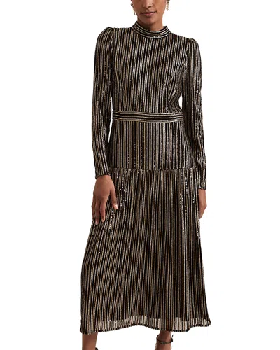 Phase Eight Gloria Sequin Stripe Midi Dress In Multi
