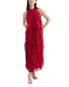 Phase Eight Helena Ruffle Maxi Dress In Red
