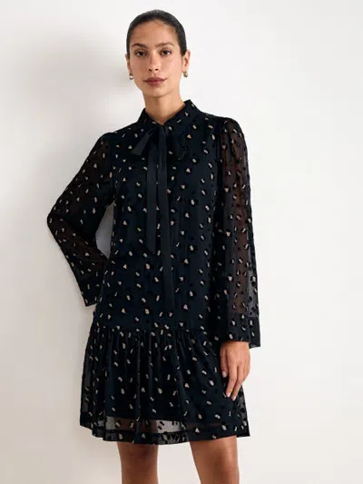 Phase Eight Ines Leopard Sequin Mini Dress In Black