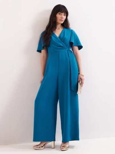 Phase Eight Julissa V-neck Jumpsuit In Blue
