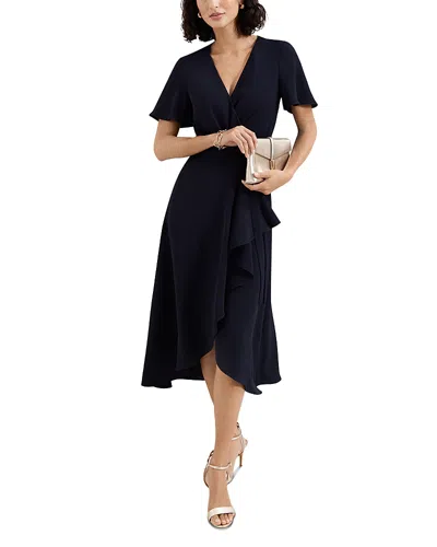 Phase Eight Julissa Wrap Midi Dress In Blue