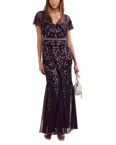Phase Eight Kaida Beaded Dress In Purple