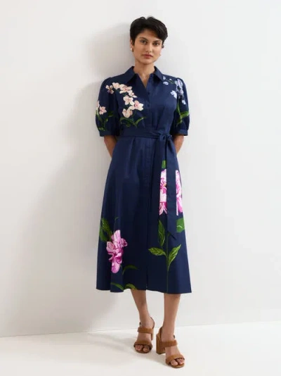 Phase Eight Kerrie Floral Shirt Dress In Blue