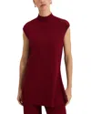 Phase Eight Lori Ribbed Tunic In Burgundy