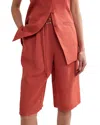Phase Eight Lottie Belted Shorts In Brown