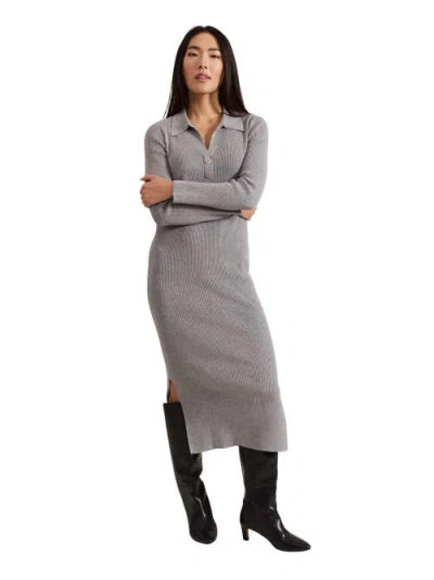 Phase Eight Lucy Collared Midi Dress In Grey