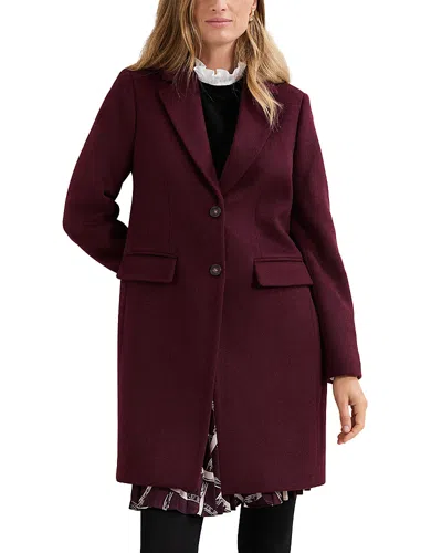 Phase Eight Lydia Wool Blend Coat In Burgundy