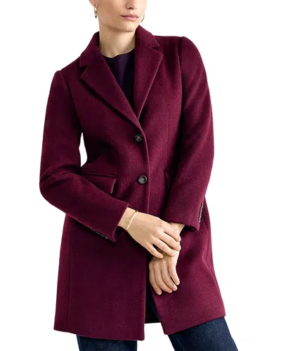 Phase Eight Lydia Wool Blend Slim Coat In Burgundy