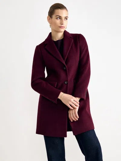 Phase Eight Lydia Wool Coat In Burgundy