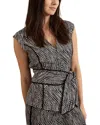 Phase Eight Mariana Chain Print Top In Black/ivory