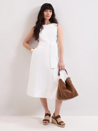 Phase Eight Marta Tie Belt Midi Dress In Metallic