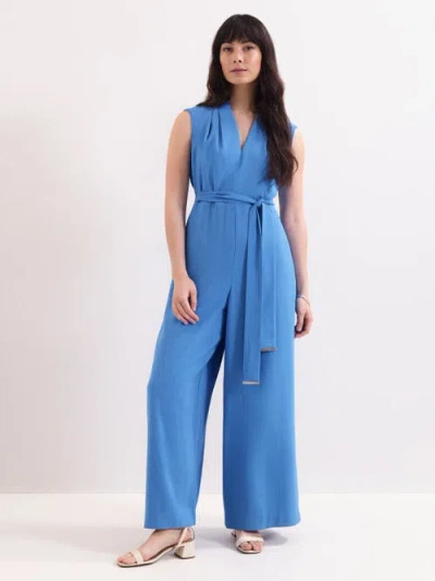 Phase Eight Marta V-neck Jumpsuit In Blue