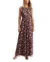 Phase Eight Maxine Chiffon Dot Print Jumpsuit In Latte