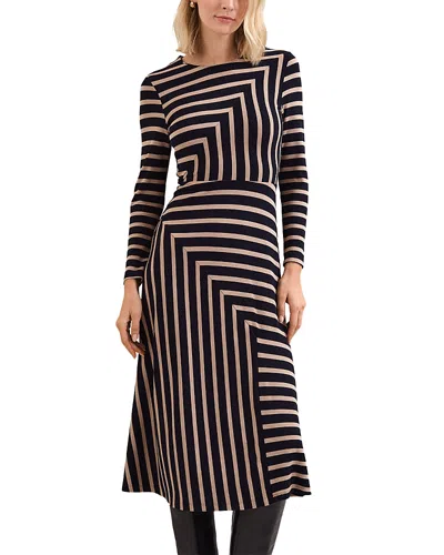 Phase Eight Mia Striped Midi Dress In Multi