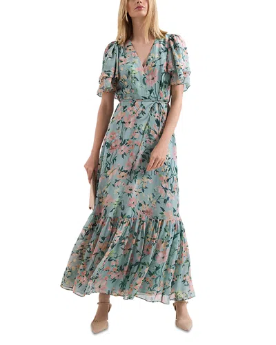 Phase Eight Petites Violet Floral Maxi Dress In Green