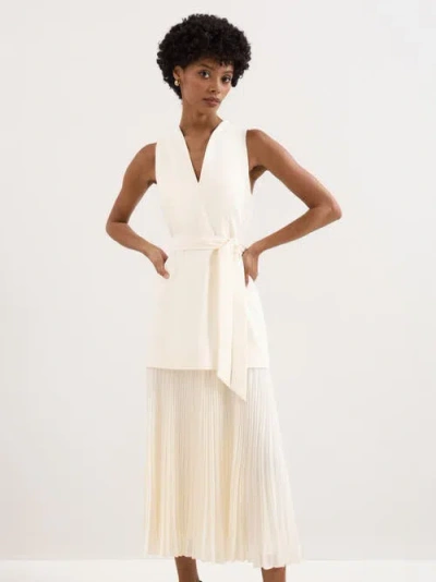 Phase Eight Pia Pleated Midi Dress In Gray
