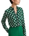 Phase Eight Rita Geo Print Shirt In Green