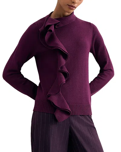 Phase Eight Robyn Funnel Neck Sweater In Purple
