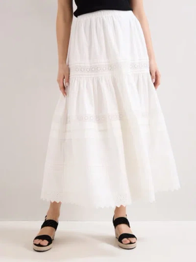 Phase Eight Rosa Tiered Skirt In White