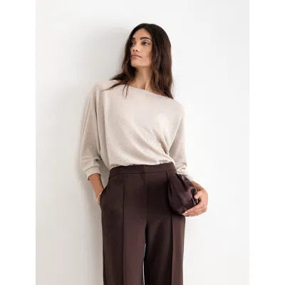Phase Eight Sequin Cristine Knit Jumper In Brown