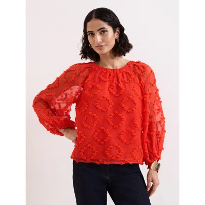 Phase Eight Shayla Textured Blouse In White