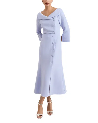 Phase Eight Sienna Tux Dress In Pale Blue