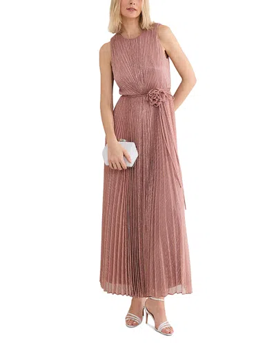 Phase Eight Simara Plisse Dress In Pink