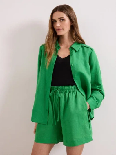 Phase Eight Sloane Linen Shirt In Green
