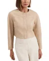 Phase Eight Sylvia Faux Leather Jacket In Neutral