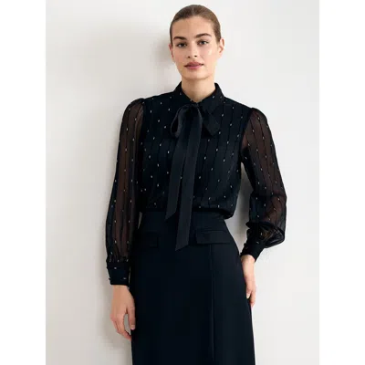 Phase Eight Tessa Sparkly Shirt In Black