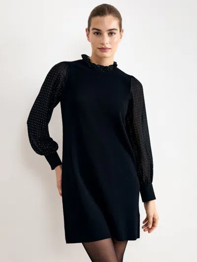 Phase Eight Thea Knitted Mini Dress In Black