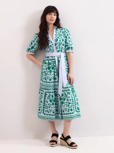 Phase Eight Trinity Printed Midi Dress In Green