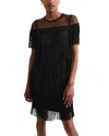 Phase Eight Viola Fringe Mini Dress In Black