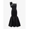 Phase Eight Womens Black Kiera Bow-embellished Woven Maxi Dress In Black